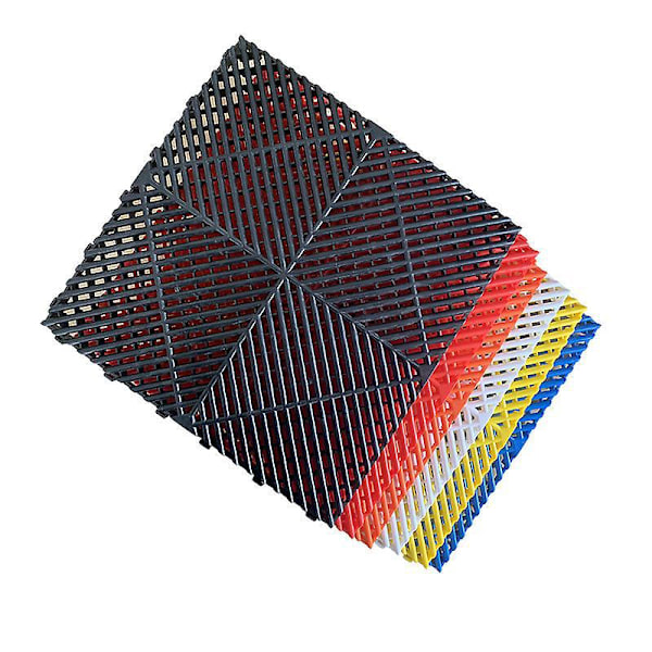 40x40x1,8cm Sammanlåsande Uteplatsplattor 1 ST Utomhus Plast Polypropylen Plattor Marksten Sammanlåsande Golv för Pooler Dusch Badrum Däck G