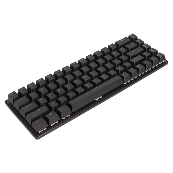 Speltangentbord USB 68 tangenter Blå brytare N Key Rollover 10 RGB-bakgrundsbelysningslägen Trådbundet tangentbord för stationär bärbar dator Svart