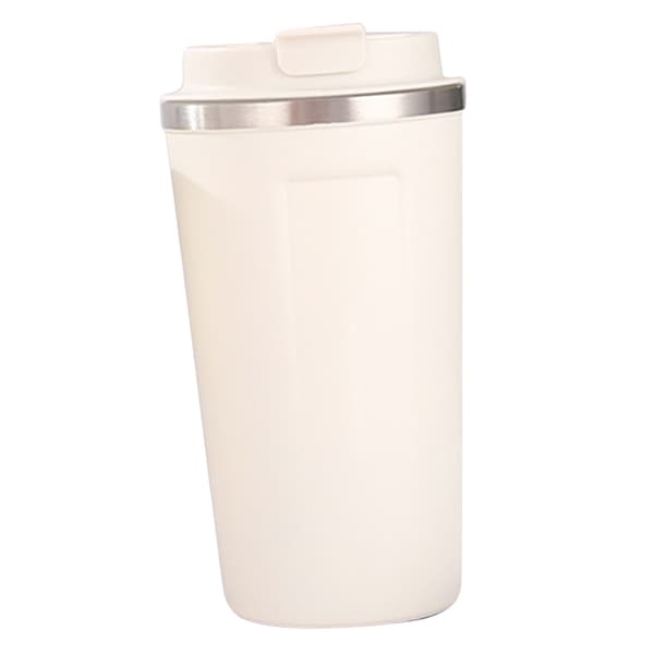 Isolerad kopp 304 rostfritt stål foder säkerhetslås stor kapacitet bärbar isolerad kaffemugg med lock för kontor vit 510ml