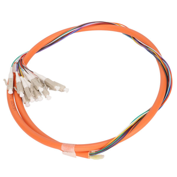 Fiberoptisk kabel 1,5 meter/1,6 yard 12-tråds multimodus lav innsettingsdemping keramisk hylse patchkabel for telekommunikasjon