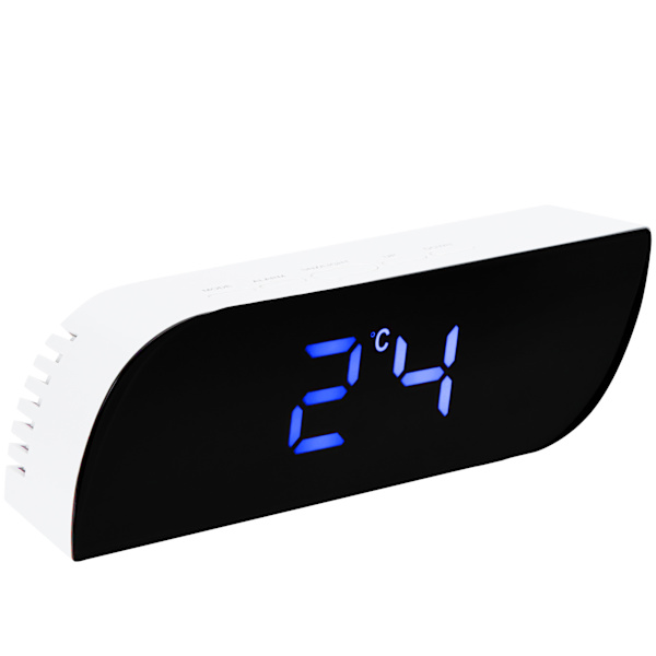 LED Digitalklocka 12/24 Timmars Konvertering Justerbar Ljusstyrka Sängklocka GHY-0801Blå