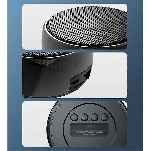 Portabel Bluetooth-högtalare - Kompakt trådlös subwoofer i stålmetall