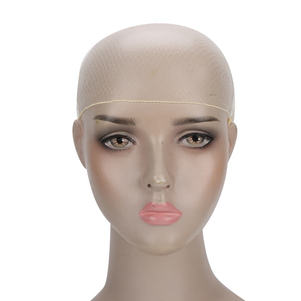144 st Hårnät Nylon Engångs Perukmössa Andningsbart Hårnät för Hemmasalong Beige