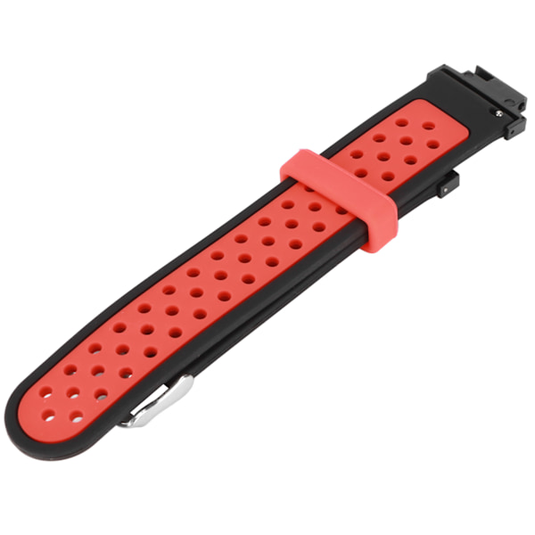 Silikonarmband Mjukt Andningsbart Dubbelfärgat Ersättningsarmband för Amazfit Verge LiteSvart Röd