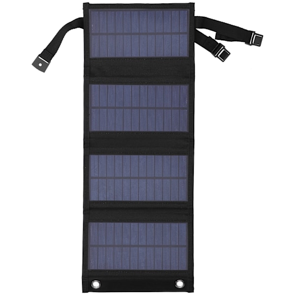 7W 5V Bärbar Solpanel Fällbar Laddare Platta Nödladdare för Utomhuscamping Svart