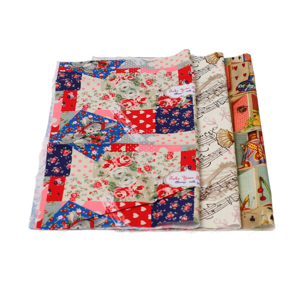 Syduk Mjuk hudvänlig Andas print Quiltduk för DIY Craft Bag Kläder Typ 7