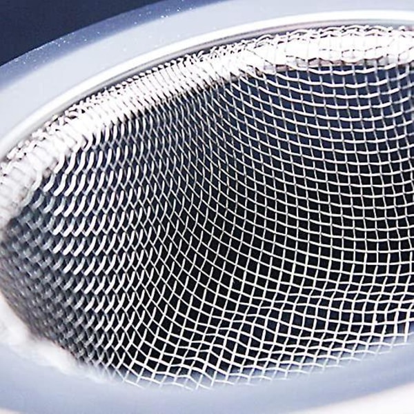 Rustfritt stål vask sil sett, 2 stk, 7,5 cm diameter, kjøkkenavløpsfilter