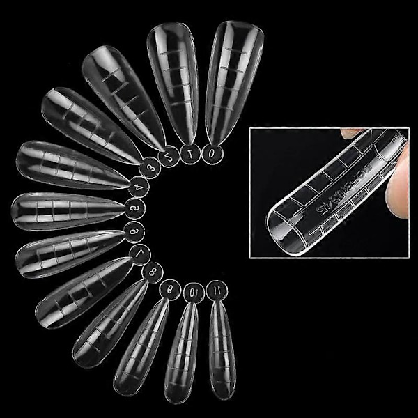 120 st/set Nagelsystem Snabbväxande Gel Duplicator Former Täckt Över Nagel Förlängning Klar Plast7
