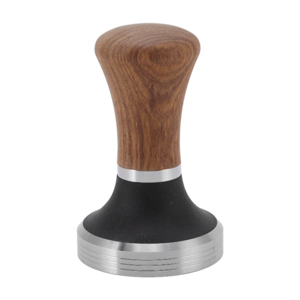 Kaffe Tamper Rostfritt Stål Platt Botten Kaffe Hand Tamping Verktyg med Trähandtag 58mm/2.3in