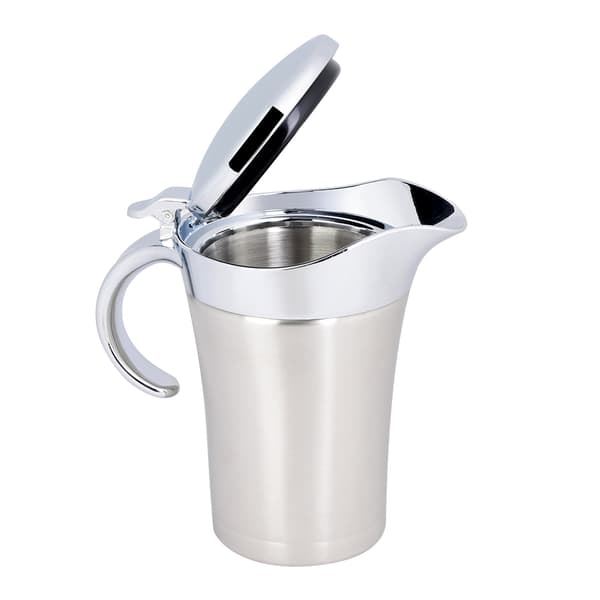 304 rustfrit stål termisk isoleret dobbeltvægget sovsbåd kande serveringskande (L, 750 ml)