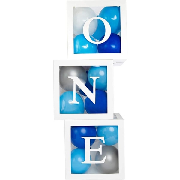 Første fødselsdag ballonæsker til baby dreng pige med 26 10 tommer balloner baby 1. fødselsdag dekoration fotoshoot rekvisitter baggrund