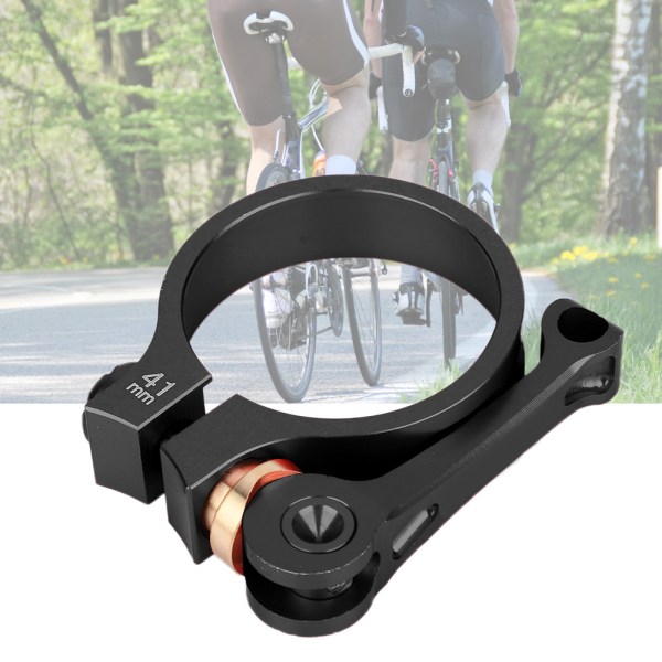 CNC aluminiumlegering Quick Release Cykelsits Rör Clip Cykel Sadelstolps Clamp (svart)