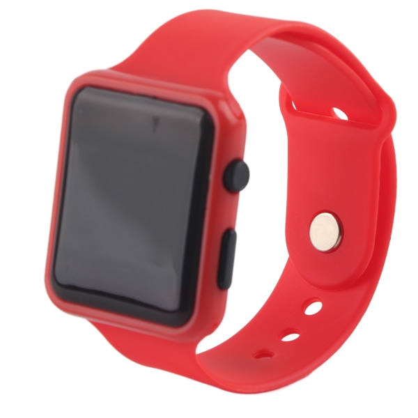 Lysende elektronisk ur Moderigtigt stilfuldt armbåndsur Digitalt urarmbånd Rød