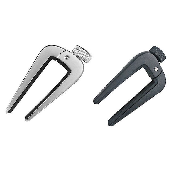 Universal Gitarrkapo för 6 eller 12 Strängar, Klassisk, Akustisk och Elektrisk Gitarr (Silver/Svart)