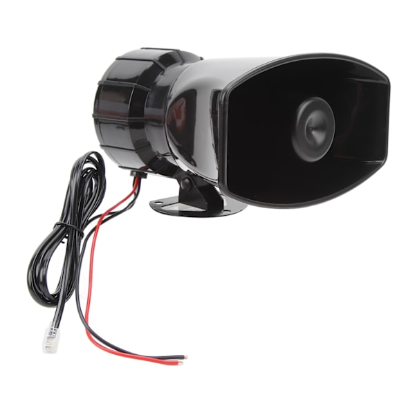 Alarmhorn Siren 7 Ljud Hög Bil Siren Horn Inspelningsfunktion Högtalarsystem för 12V Lastbil Lorry Båt Bil