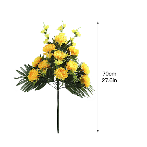 19 hoder krysantem offerblomster Kunstige blomster for offer og gravfeiing