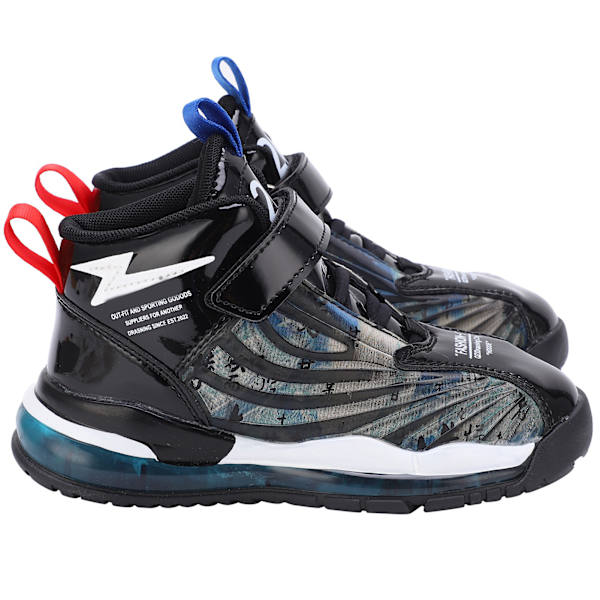 Moderne sneakers til børn - Drenge - Åndbare, skridsikre, trykte sportssko til løb - Sort+Blå - 27