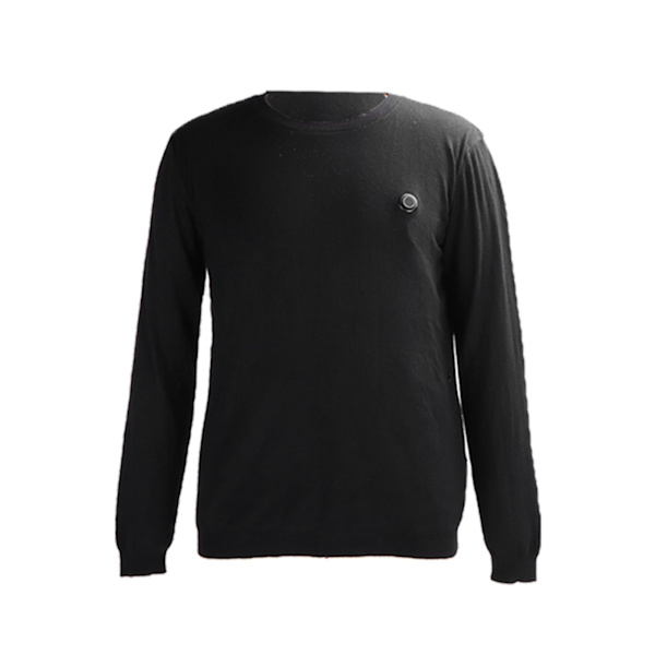 Elektrisk undertøy strikket genser 4565°C karbonfiber oppvarming langarmet genser (2XL )