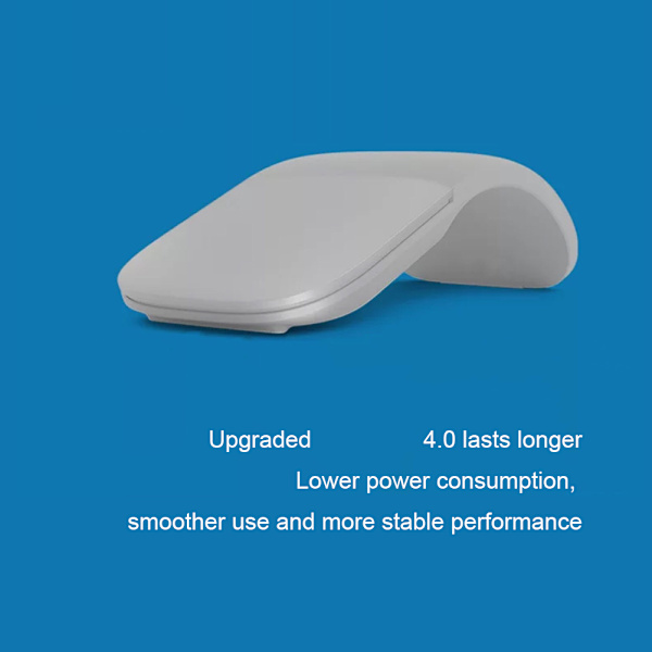 Sammenleggbar trådløs ergonomisk Arc Touch Bluetooth-mus for datamaskin, lydløs PC-mus