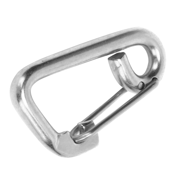 Sikkerhetskrok i rustfritt stål, enkel smidd, antirust, antikorrosjon, sterk fjær, snapptilbehør (80 mm)