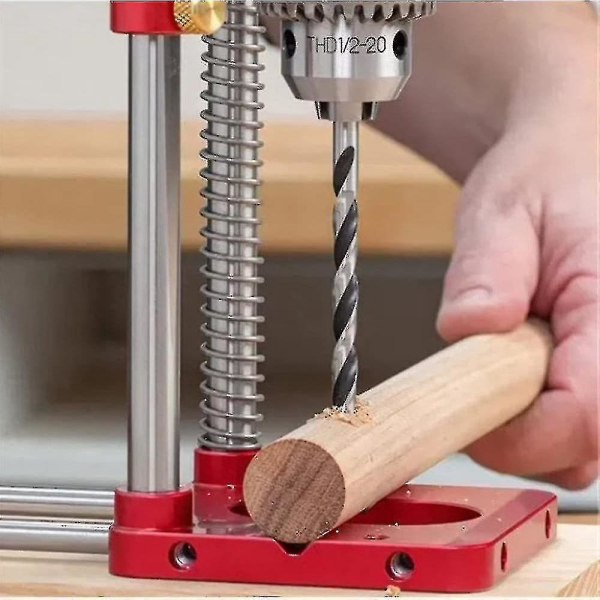 Precision Woodworking Drill Guide Mall Locator Tool med hackspettdesign svart