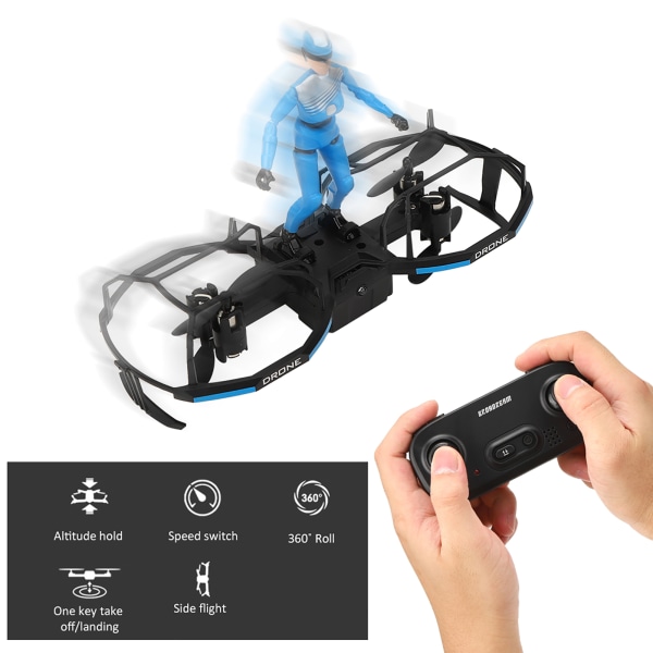 E020 2-akslet RC Stunt Paraglider Drone Højde Hold Mode Drone Quadcopter Blå