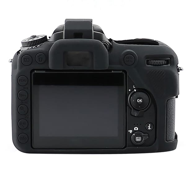 Til Nikon D7500 Kamerahus Cover Blød Silikone Beskyttende Sort