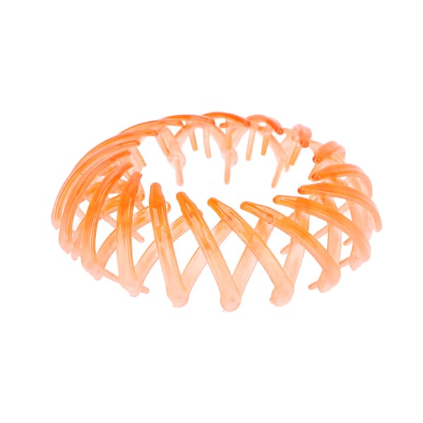 Fågelboformade hårklämmor Kvinnor Flickor Elegant Expanderbar Hårknut Hästsvanshållare Håraccessoarer Orange