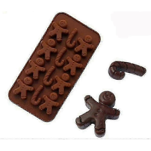Utsökt Silikon Chokladform Julgodis Kex Bakningstillbehör Tårtdekoration Verktyg Isbitsformar