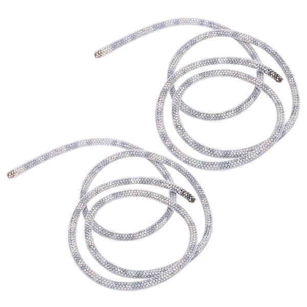 2 st Rhinestone Trim 6mm/0.2in DIY Sy Dekoration Kläder Tillbehör för Bröllopsklänning Vit Mesh Leopard Rhinestone