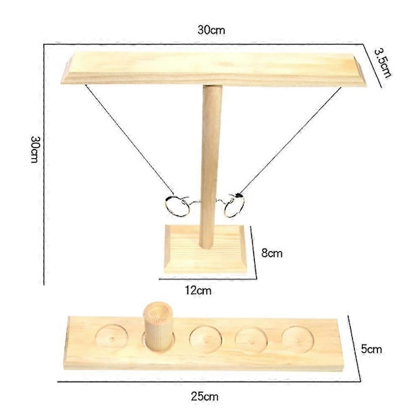 Interaktivt Hook And Ring Toss Battle Craggy Spil for Voksne - Drikkespil Sort