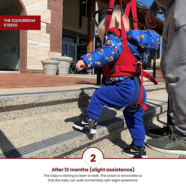 Baby Walking Harness Handhållen Toddler Walker Assistent Bälte Stöd för Spädbarn som Lär sig Gå
