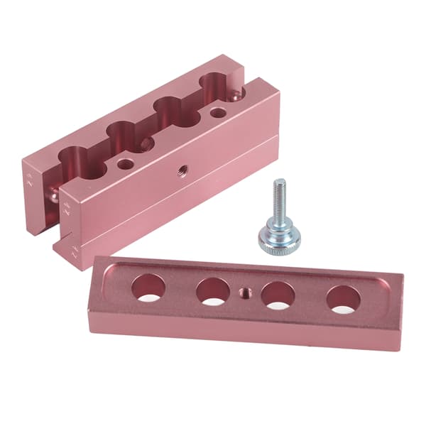 12.1 DIY Leppestiftform i aluminiumslegering Rosegull Dobbelbruk Leppepomadeverktøy (4 hull)