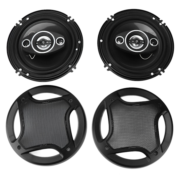 2 stk 16,51 cm/6,5 tommers bilkoaksialhøyttaler 90dB 500W fullfrekvens universal for lydsystem