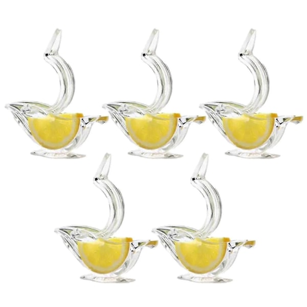 -5 stk. Citronpresser Clip Akryl Manuel Citronskivepresser Praktisk Transparent Frugtpresser Til Hjemmet