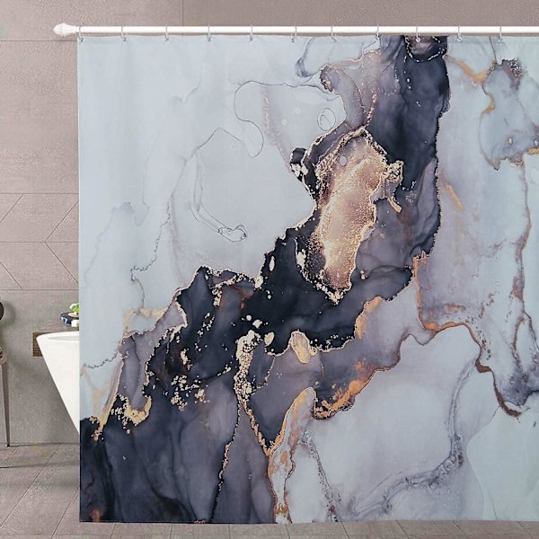 White Marble Hotel Spa Farmhouse bruseforhæng, vandtæt vaskbart stof, standardstørrelse 180 * 230 cm