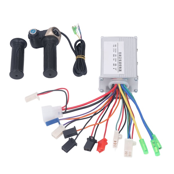 24V 350W børsteløs motorcontroller Twist Throttle Grip med låsnøgle til elcykel
