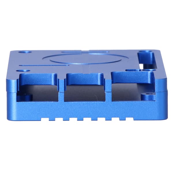 Aluminiumslegering skal ultratynd CNC køling køleplader metalskal til Raspberry Pi 4B (blå)