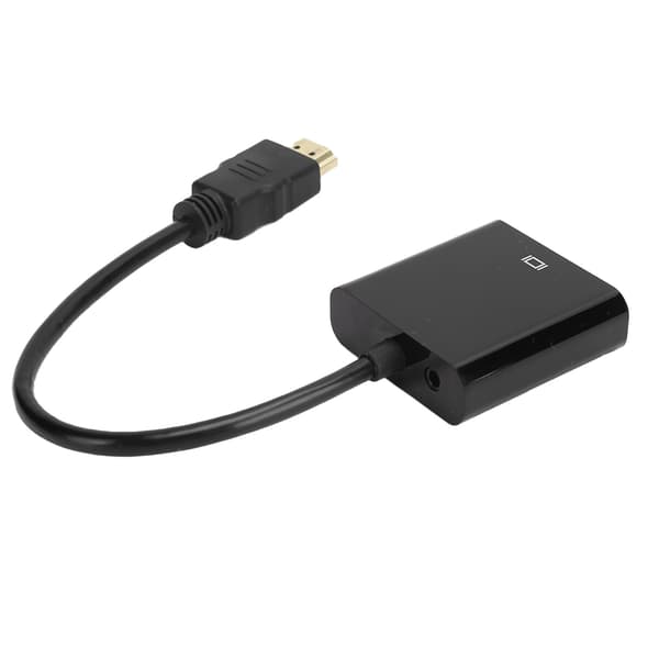 HD Multimedia Interface til VGA Adapter Konverter Kabel til Computer Laptop Skærm Projektor Sort