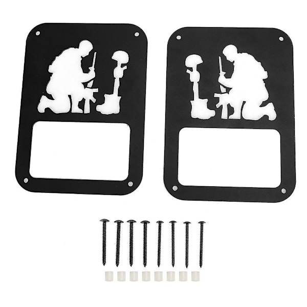Takavalojen suojukset, mustat, pari, sopivat Jeep Wrangler JK 2007-2017