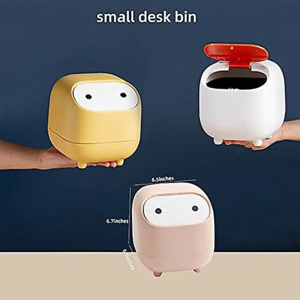 Söt Ninja Office papperskorg - liten, gul färg