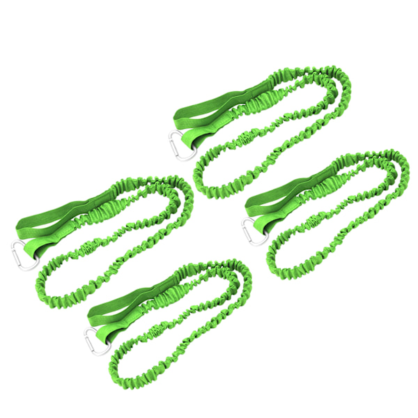 4 stk. kajakstang snor elastisk anti-tabt nylon kano padle snor sikkerhedsreb til surfing rafting grøn