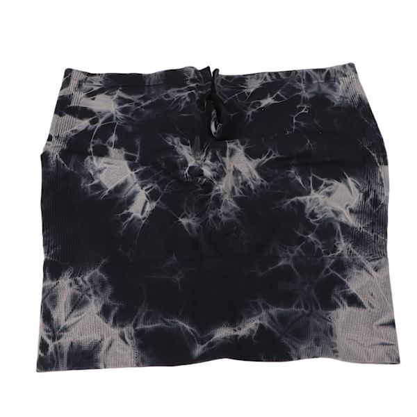 Tie Dye Yoga Shorts Hög midja Sömlös Svart Snabbtorkande Mjuka Biker Shorts för Kvinnor S