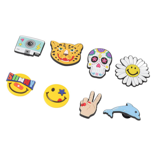 50 stk Tegneserie Mønster Sko Charm PVC Vanntett Lyse Farger Unik Søt Sko Dekorasjon for Strandfest