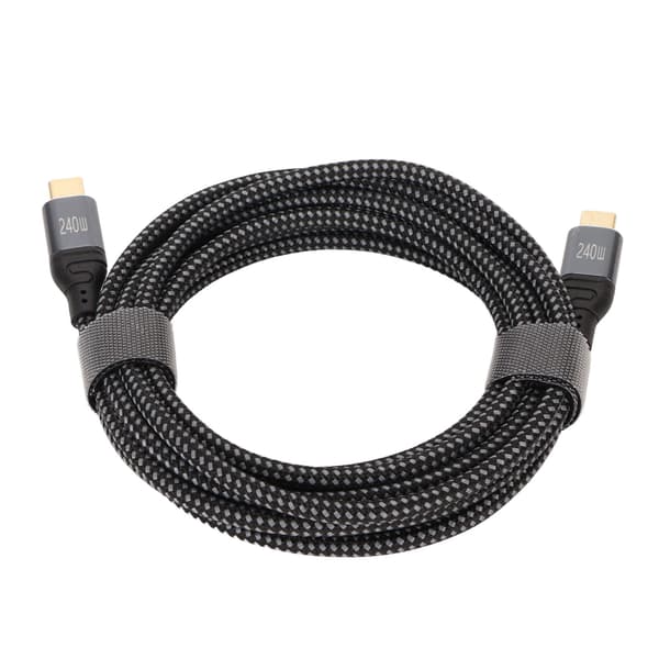 USB C till USB C-kabel Han till Han PD240W 3 meter lång PD3.1 E-märkt chip Typ C laddningskabel för bärbar dator telefon surfplatta