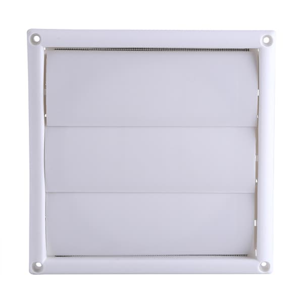 1 PC Plastik Ventilationsrist Dæksel 3 Klapper Vægkanal Ventilationsrist Med Net Ny 20*20cm
