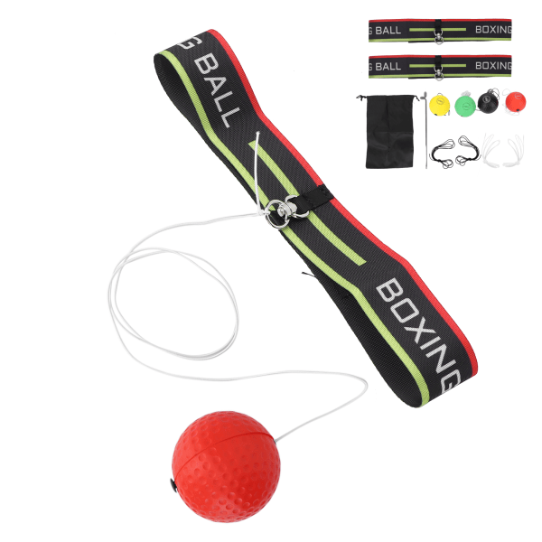 Bokserefleksball for justerbart pannebånd Refleksballsett for hånd-øyekoordinasjonstrening