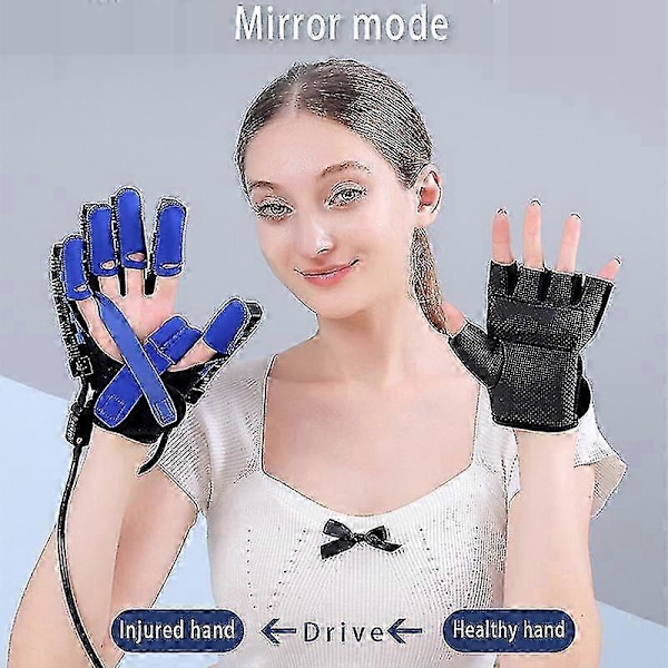 Handrehabiliteringsrobot Handskar Intelligent Massagehandskar Stroke Hemiplegi Handfunktion Rehabiliterings Träningshandske -JRCN Vänster S