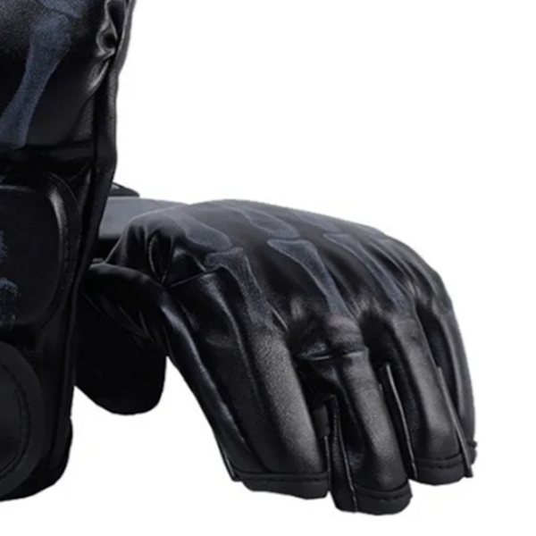 Boksehandsker Unisex Voksen Halv Finger Taekwondo Beskyttende Tøj til MMA Kamptræning Sort