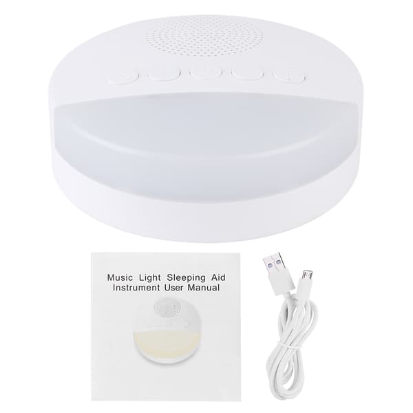 Hvit støy søvninstrument bærbar hjelp pust nattlys for barn baby USB-lading
